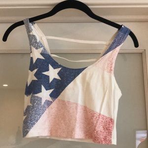 American flag crop top